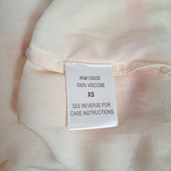 Love Sam Women's Cold Shoulder Salmon Pink Embroidered Boho Hippie Top  Sz XS - Picture 8 of 8